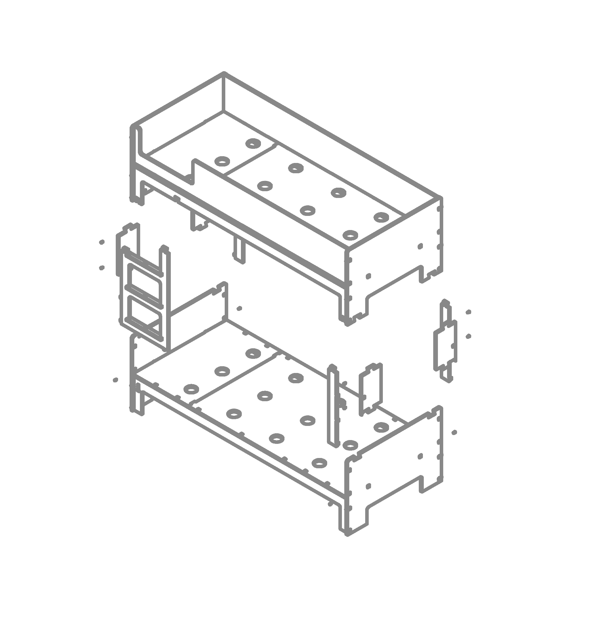 Letto a castello trasformabile in due letti singoli / L88 - Totem